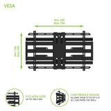 Galvanized Outdoor Full Motion TV Wall Mount with 31 in. Extension for 42 in. - 100 in. TVs, - Super Arbor