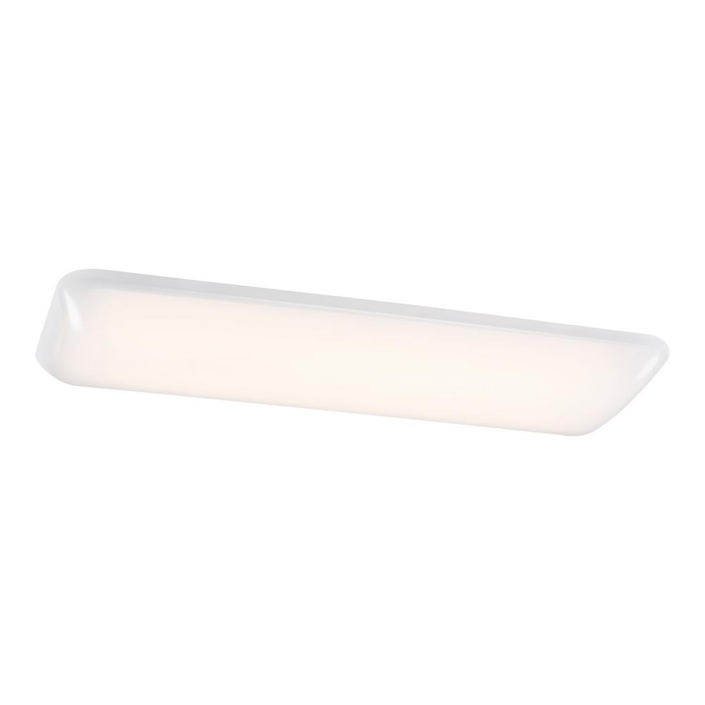 Kolmar 2 ft. 2000 Lumens Integrated LED White Flush Mount Wraparound - Super Arbor
