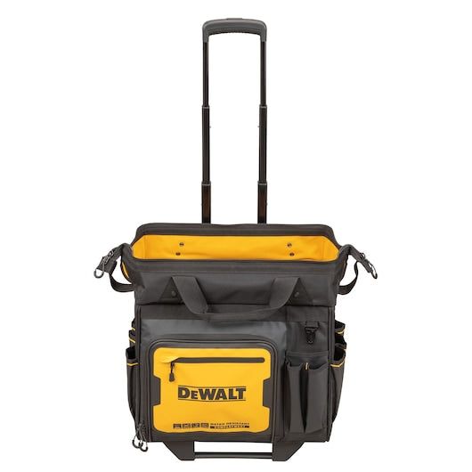 DEWALT Black- Yellow Polyester 12.125-in Zippered Rolling Tool Roll