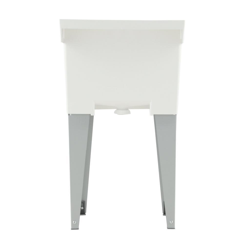 Utilatub 24 in. x 20 in. Structural Thermoplastic Floor-Mount Utility Tub in White - Super Arbor