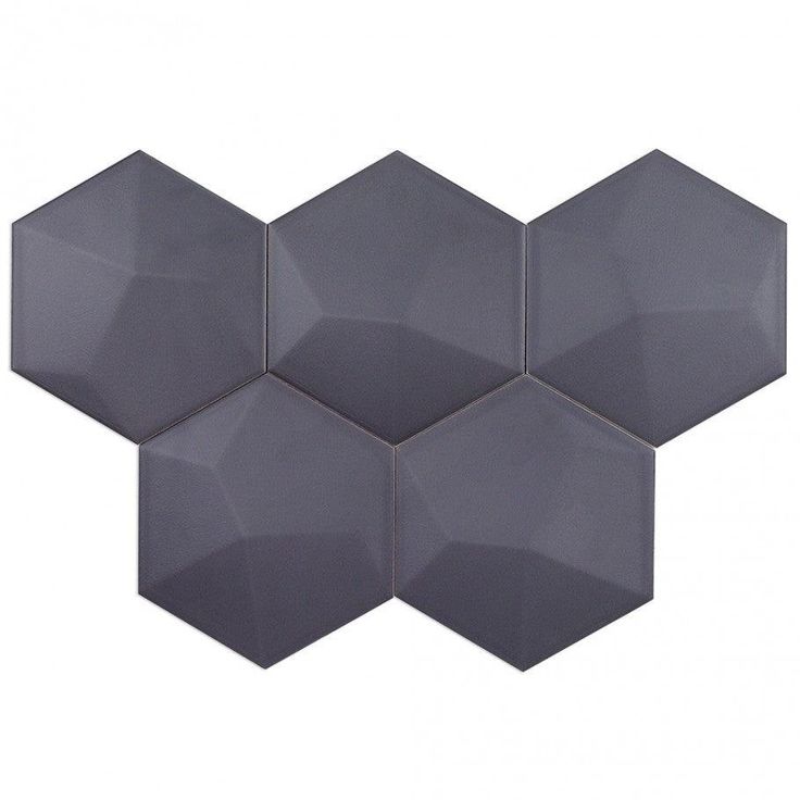 Magen 3D-Hex Dark Gray Matte Ceramic Hexagon Tile