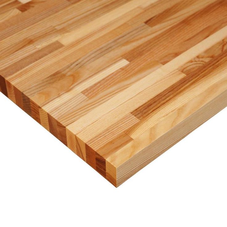 Sparrow Peak Ash 6-ft Unfinished Natural Straight Butcher Block Ash Kitchen Countertop