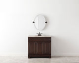 Style Selections Gladmere 36.5-in Java Single Sink Bathroom Vanity with Nutmeg Solid Surface Top