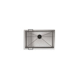 Strive Undermount Stainless Steel 29 in. Single Bowl Kitchen Sink Kit with Sink Rack - Super Arbor