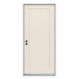 32 in. x 80 in. 1-Panel Craftsman Primed Steel Prehung Left-Hand Inswing Front Door - Super Arbor