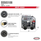 Simpson Big Brute 4000 PSI at 4.0 GPM Vanguard V-Twin Hot Water Gas Pressure Washer