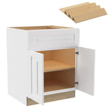 Home Decorators Collection Grayson 27 in. W x 24 in. D x 34.5 in. H Assembled Plywood Base Kitchen Cabinet in Pacific White with Spice Soft Close