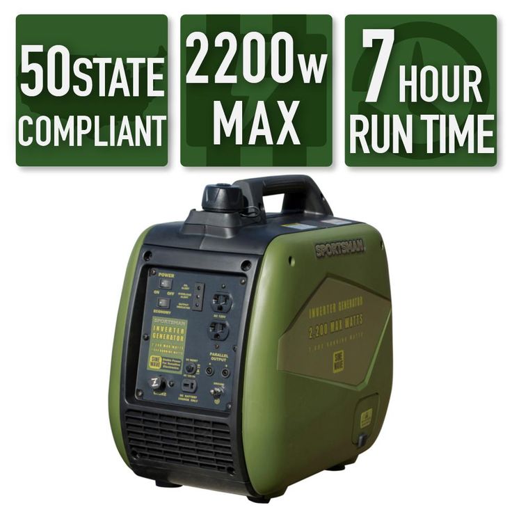 Sportsman 2,200-Watt Recoil Start Gasoline Powered Portable Digital Inverter Generator with Parallel Connection - CARB Approved