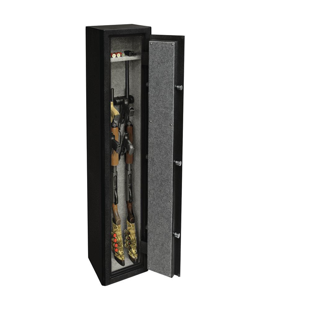 Home Defense Stand-Up Safe with Biometric Lock - Black Granite - Super Arbor