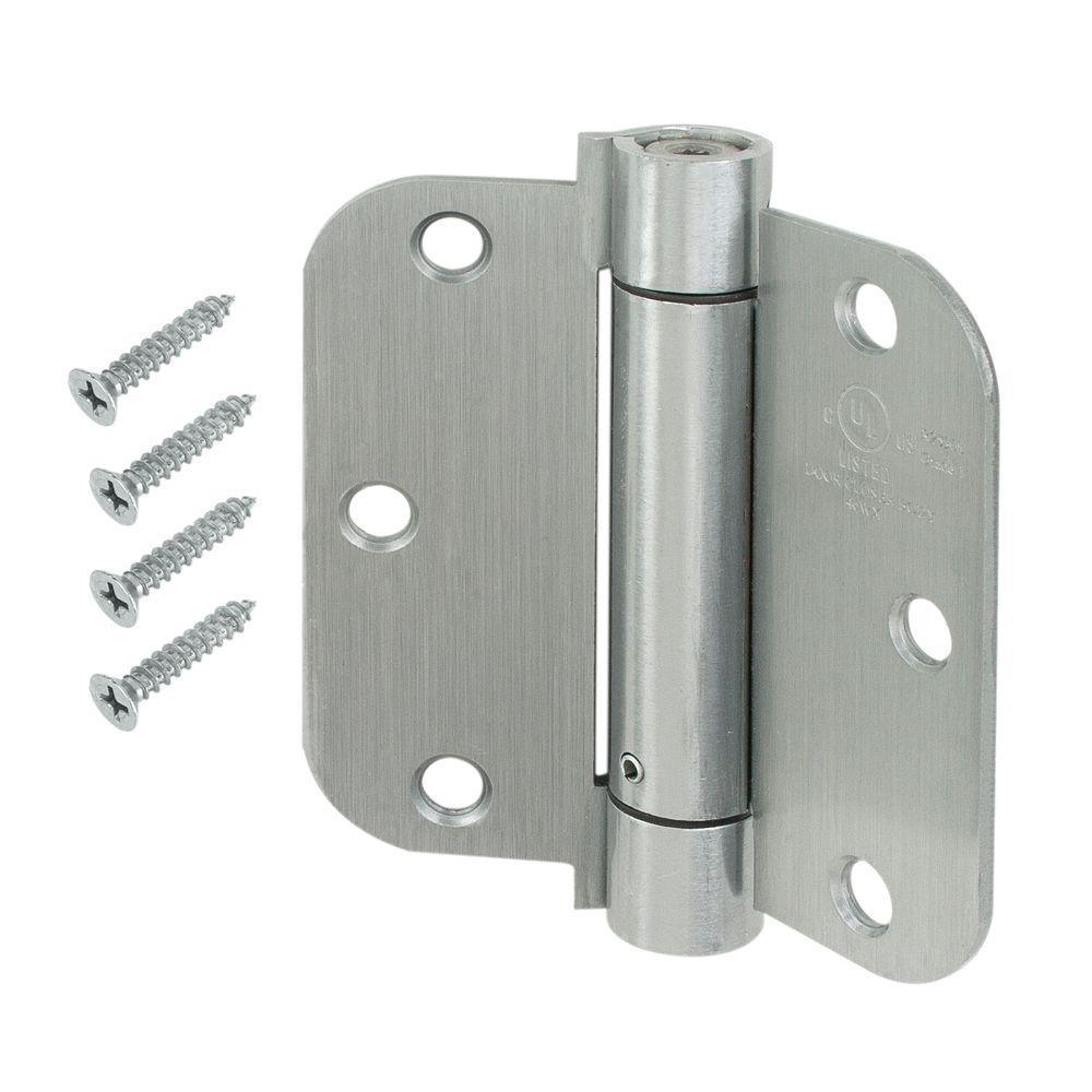 3-1/2 in. Oil-Rubbed Bronze 5/8 in. Radius Adjustable Spring Door Hinge - Super Arbor