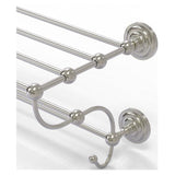 Allied Brass Prestige Que New Collection 24-in Train Rack Towel Shelf in Satin Nickel