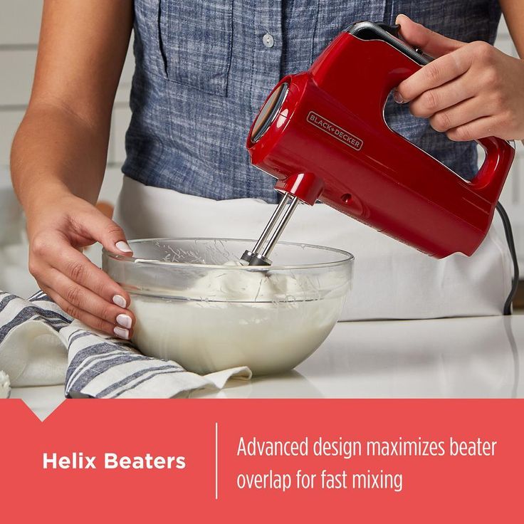 Helix Performance Premium 5-Speed Mixer Red Hand Mixer