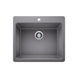 Glacier Bay Drop-in/Undermount Granite Composite 33 in. Single Bowl Kitchen Sink in White - Super Arbor