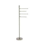 Allied Brass Floor Standing 49-in 4 Pivoting Swing Arm Towel Holder in Polished Nickel