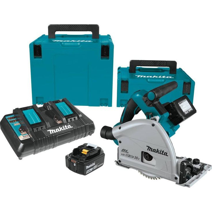 18-Volt X2 LXT Lithium-Ion (36-Volt) Brushless Cordless 6-1/2 in. Plunge Circular Saw w/ (2) Batteries 5.0Ah, 55T Blade