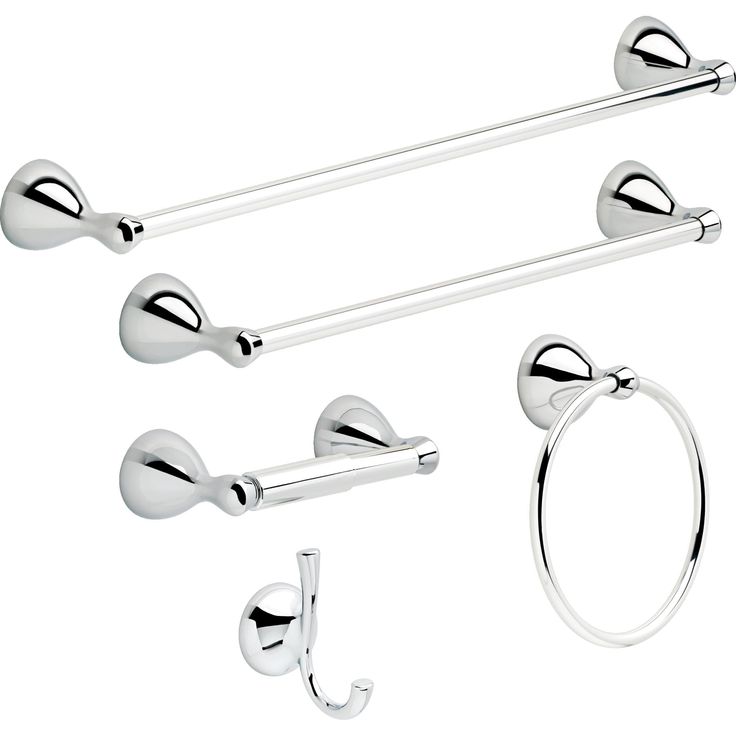 Delta Foundations 24-in Polished Chrome Wall Mount Single Towel Bar