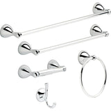 Delta Foundations 24-in Polished Chrome Wall Mount Single Towel Bar