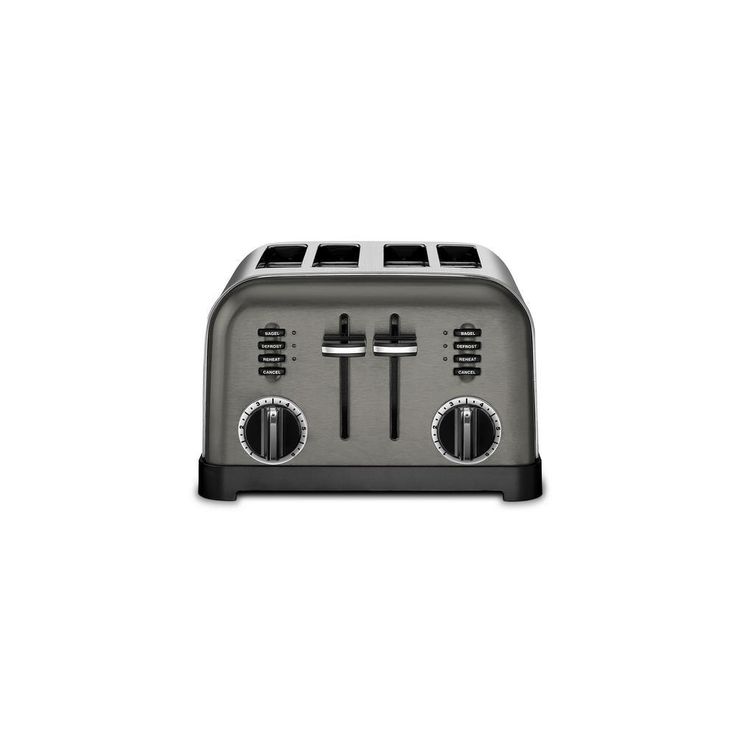 Classic Series 4-Slice Black Stainless Steel Toaster
