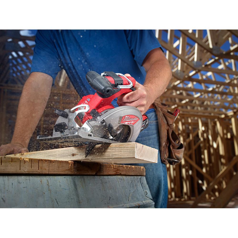 M18 18-Volt Lithium-Ion Brushless Cordless Hammer Drill/Impact/6-1/2 in. Circular Saw Combo Kit (3-Tool) w/ 4-Batteries - Super Arbor
