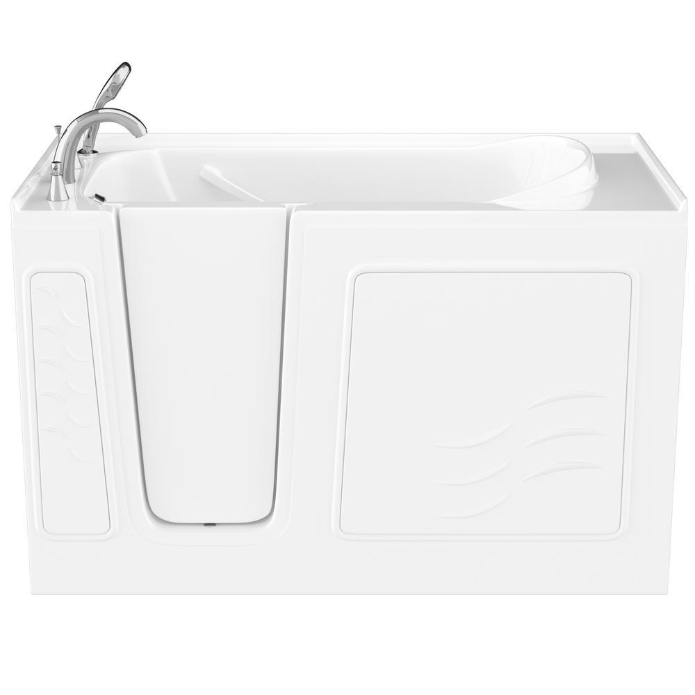HD Series 30 in. x 60 in. Left Drain Quick Fill Walk-In Soaking Bathtub in White - Super Arbor