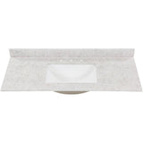 37 in. W x 22 in. D Stone Effects Vanity Top in Cold Fusion with White Sink - Super Arbor