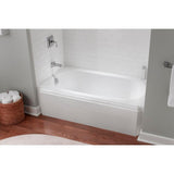 Memoirs 5 ft. Left Drain Rectangular Alcove Cast Iron Soaking Tub in White - Super Arbor