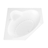 Malachite 5 ft. Acrylic Corner Drop-in Air Bathtub in White - Super Arbor
