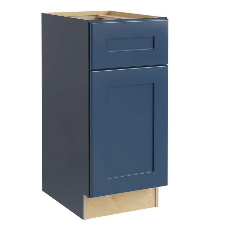 Home Decorators Collection Newport 12 in. W x 24 in. D x 34.5 in. H Assembled Plywood Base Kitchen Cabinet in Mythic Blue with 2ROT Soft Close RH