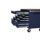 52 in. 9-Drawer Mobile Workbench in Gloss Blue - Super Arbor