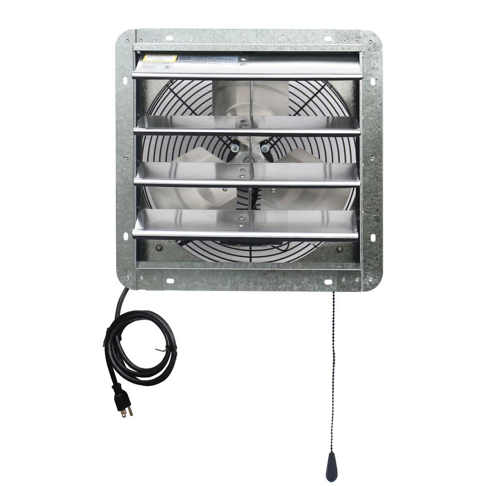 5088 CFM Silver Electric Powered Gable Mount Shutter Fan/Vent - Super Arbor