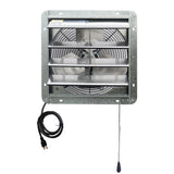 5088 CFM Silver Electric Powered Gable Mount Shutter Fan/Vent - Super Arbor