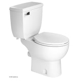 SaniAccess3 2-Piece 1.280 GPF Single Flush Round Toilet with .5 HP Macerating Pump in White - Super Arbor
