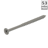 #10 x 3-1/2 in. Philips Bugle-Head Coarse Thread Sharp Point Polymer Coated Exterior Screw