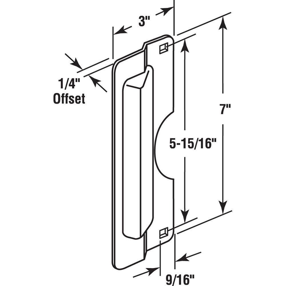3 in. x 7 in., Stainless Steel, Latch Shield - Super Arbor