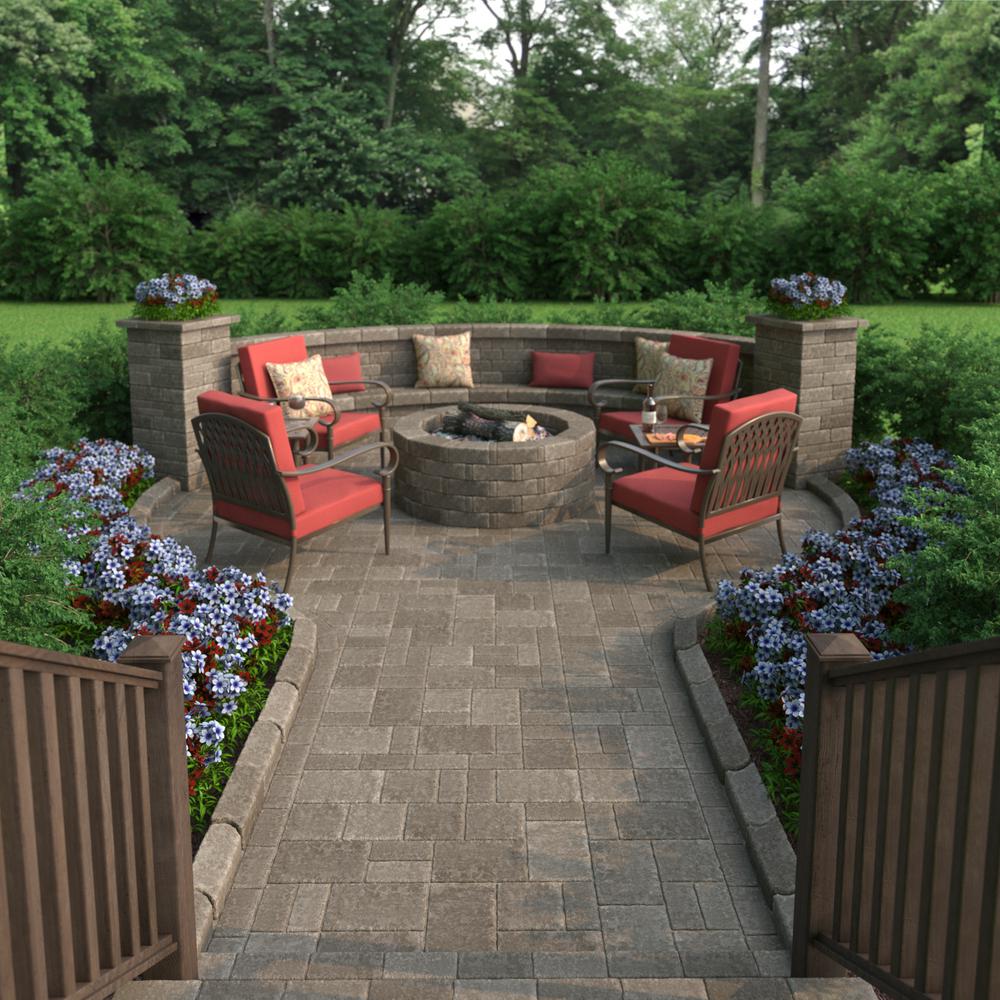 Pavestone RumbleStone Large 3.5 in. x 10.5 in. x 7 in. Greystone Concrete Garden Wall Block (96 Pcs. / 24.5 Face ft. / Pallet) - Super Arbor