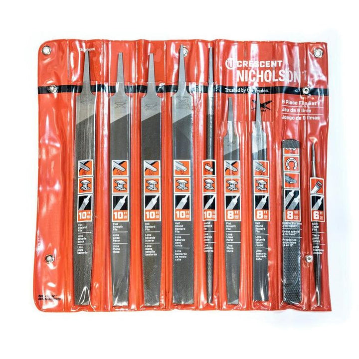 Crescent Nicholson 6 in., 8 in. and 10 in. Maintenance File Set (9-Piece)