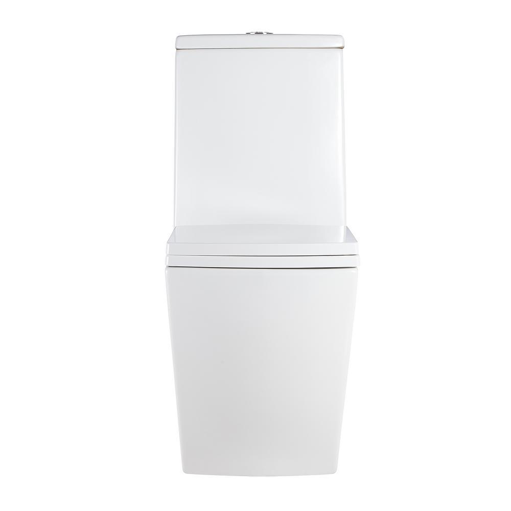 0.8 GPF/1.28 GPF Dual Flush Round Shape Ceramic Elongated Toilet Including Toilet Round Only Seat in White