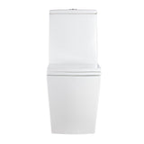 0.8 GPF/1.28 GPF Dual Flush Round Shape Ceramic Elongated Toilet Including Toilet Round Only Seat in White