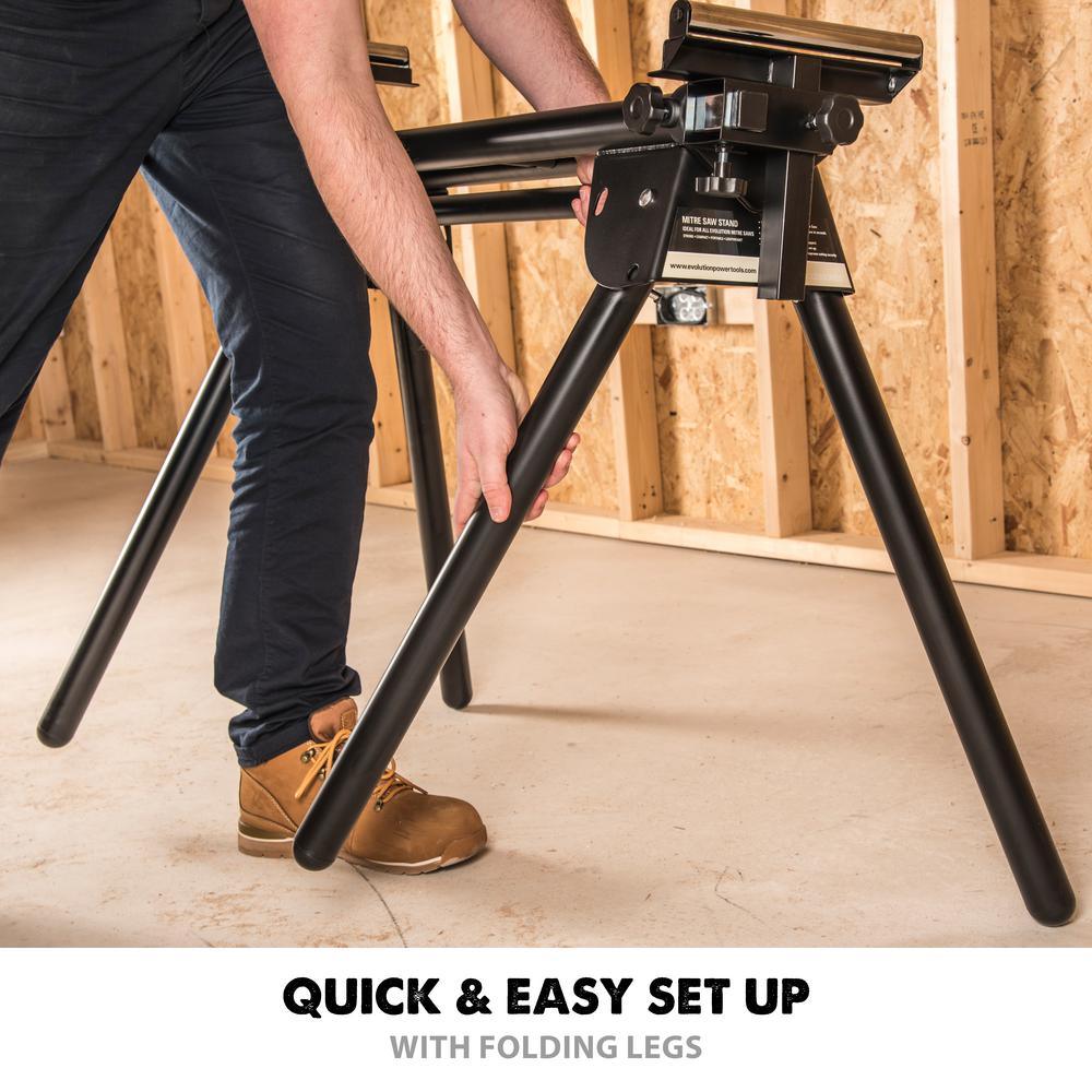 Compact Folding Miter Saw Stand with Quick Release Mounting Brackets - Super Arbor
