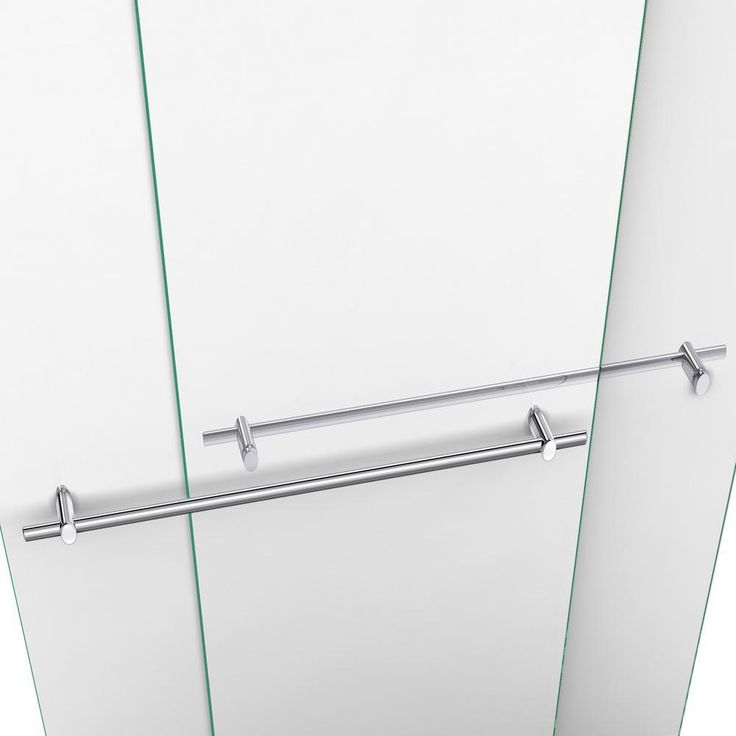 DreamLine Duet 44-48 in. W x 72 in. H Semi-Frameless Bypass Sliding Shower Door, Brushed Nickel