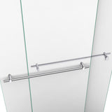 DreamLine Duet 44-48 in. W x 72 in. H Semi-Frameless Bypass Sliding Shower Door, Brushed Nickel