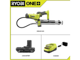 RYOBI ONE+ 18V Cordless Grease Gun Kit with 2.0 Ah Lithium-Ion Battery and Dual Chemistry Charger