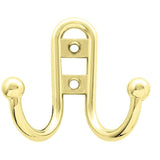 2-7/10 in. Satin Nickel Ball End Double Wall Hook (4-Pack)