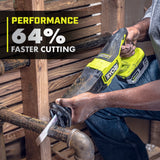 RYOBI 18-Volt ONE+ Cordless Brushless Reciprocating Saw with 4.0 Ah Lithium-Ion Battery