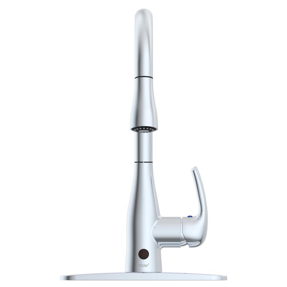 Motion Activated Single-Handle Pull-Down Sprayer Kitchen Faucet in Matte Black - Super Arbor