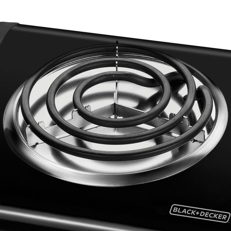 6 in. Single Burner Black with Temperature Control Hot Plate