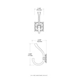 Ruavista 4-1/3 in. Venetian Bronze with Copper Highlights Coat Hook (4-Pack)