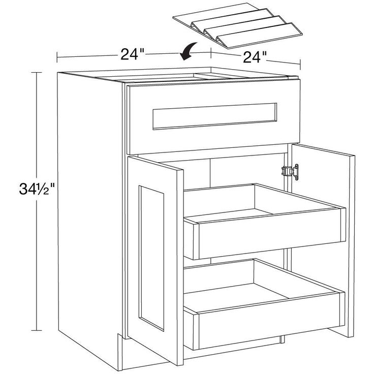 Home Decorators Collection Newport 24 in. W x 24 in. D x 34.5 in. H Assembled Plywood Base Kitchen Cabinet in Pearl Gray with 2ROT Spice Soft Close