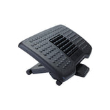 Black Adjustable Height Ergonomic Foot Rest with Massage Rollers - Super Arbor