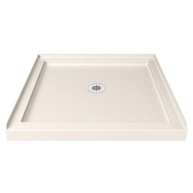 SlimLine 32 in. x 32 in. Single Threshold Shower Pan Base in Biscuit with Center Drain